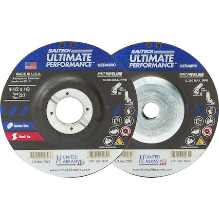 United Abrasives/Sait Pipeline WheelT275x18x78PK25 22274